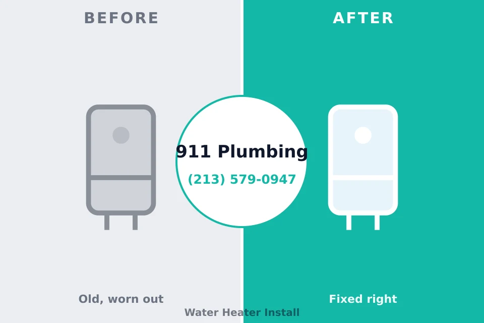 Before and after: plumbing company Wheatley Heights, NY